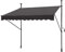 YUENFONG Klemmmarkise Balkonmarkise mit kurbel, Manuell Einziehbar Markise ohne Bohren Höhenverstellbar, UV-beständig, für Außen, Garten(350 x 120 cm, Dunkelgrau)