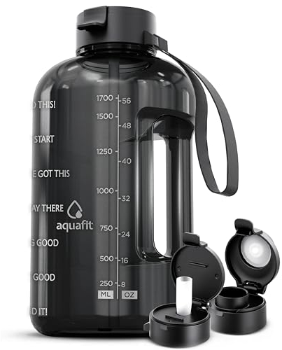 AQUAFIT Half Gallon Water Bottle with Motivational Quotes