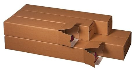 karton-billiger | Tube d'expédition pour plans et affiches en carton ondulé | extensible | 5 longueurs différentes | 435mm-1005mm (860 x 105 x 105mm, 10)
