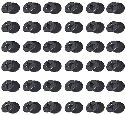 BKSAI Befestigungsknöpfe für Fliegengitter Fenster Insektenschutz Moskitonetz Fliegenschutzgitter Dachfenster ohne Bohren (Schwarz, 36PCS)