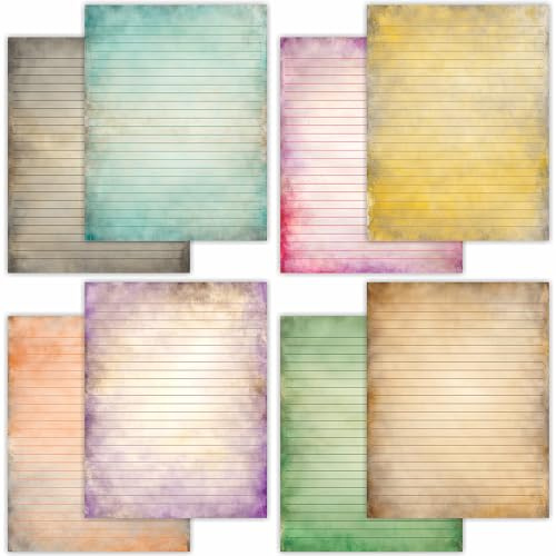 PARTH IMPEX 56 Sheets Vintage Lined Writing Paper 8.5x11 - Letter Size