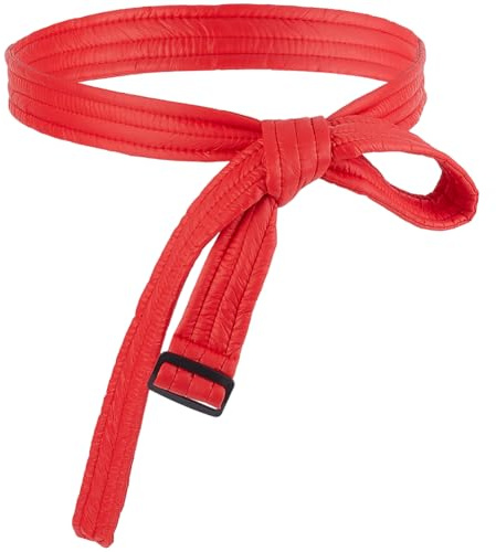 GORGECRAFT 1.8m Cintura con Nastro Imbottito in Cotone Rosso da Donna Cintura in Vita per Cappotto Cintura in Tessuto con Fibbia Regolabile Cintura di Ricambio per Tuniche Cintura con Nodo