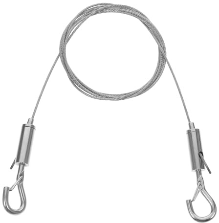 Mikikit Gancho De Cable De Acero Inoxidable Colgador De Cuadros Ajustable para Iluminación y Marcos De Fotos Sistema De Seguridad para Paredes