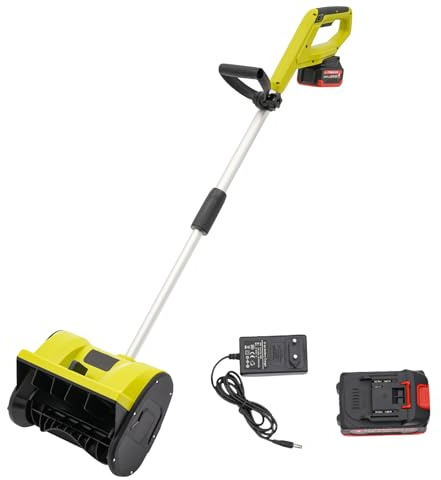 Spazzaneve a batteria da 1200 W, 2200 r/mi Handheld Brushless, spazzaneve elettrico da 60 dB con caricatore e batteria agli ioni di litio, larghezza di lavoro 32 cm, profondità di spazio 16 cm