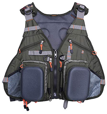 Kylebooker Fliegenfischen Weste Angelweste Einstellbare Größe Maschen Mutil-Taschen Jacke (FV002)