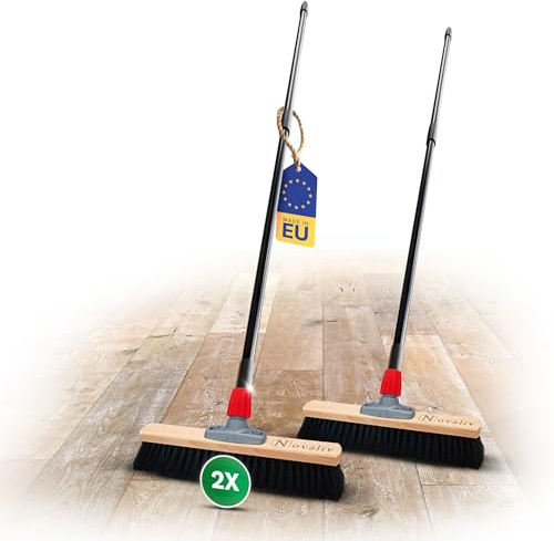 Novaliv - Escoba para sauna (pelo natural, 40 cm, escoba sin mango, cerdas de crin negras, suave y fina, escoba para habitaciones y patios)