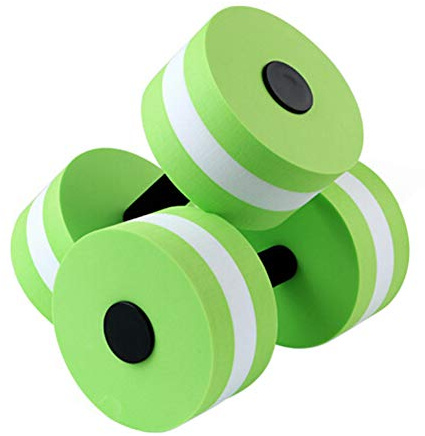 VEAREAR 2Pc Water Dumbells Water Aerobic Exercise Foam Dumbbell Pool Resistance Aquatic Dumbbell EVA Yoga Barbell Exercise Fitness Equipment Exercises Equipment for Weight Loss