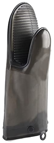LACOR - 60041 - Guantes para Horno Orka-tex, Manoplas de Cocina, Silicona 100%, Interior de Algodón, Anti-quemaduras, Ambidiestro, Libre de BPA, 28 cm, Gris