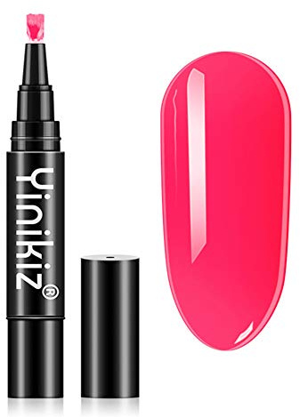 Pintauñas Gel, Lápiz de Pintauñas de Un Paso en Gel, Lapiz Esmalte 3 en 1, No Se Necesitan Capas Superiores Ni Capas Base, U-V/LED Esmalte de Uñas para Manicura, Adecuado para Principiantes