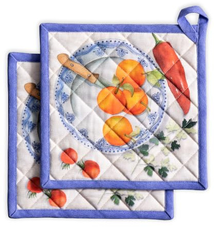 Maison d' Hermine Pot Holders 100% Cotton Potholders (20 x20 cm, Pack of 2)
