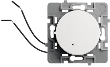 DEBFLEX - Casual Evo - Interruptor de Botón Pulsador - Interruptor de Pared con Indicador Luminoso para Control de Iluminación - Instalación Rápida - ABS - Blanco - 48 x 48x 41mm