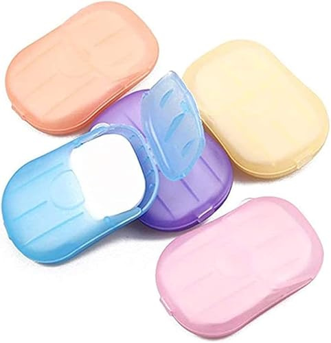 Calsgkspray 500 Sheets Colorful Disposable Soap Paper 5 Boxes Hand Cleaner Fragrance Mini Color Soap Paper for school Indoor,Outdoor,Travel,Camping Hiking,Foot and Hand Care,Soaps Sheet,Personal Care