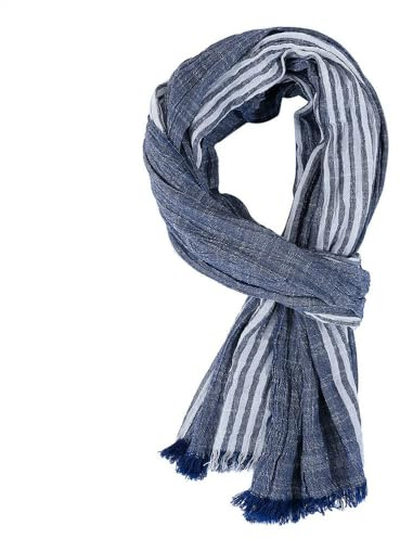 LRDPSS Autunno Inverno Uomo Sciarpa Cotone Lino Sciarpe A Righe Uomo Caldo Pashmina Fazzoletto da Collo Moda Maschile Scialli