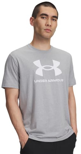 Under Armour Men's Sportstyle Logo Short Sleeve T Shirt, 037 Gray, XL