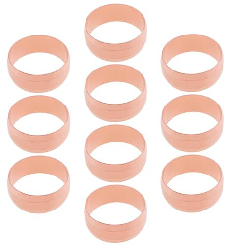EMSea Lot de 10 Olives de Compression en Cuivre de 15 Mm Manchons de Compression Embouts Adaptés Aux Raccords de Compression pour Tuyaux de 15 Mm