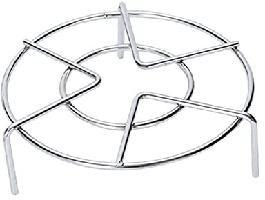 MAGICLULU Three Legged Stainless Steel Steamer Rack for Saucepan Steamer Basket Kitchen Rack Pot Dishes Bracket Egg Steaming Cooking Accessories Rustproof Stable