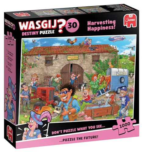 Wasgij Destiny 30, Harvesting Happiness - Unique 1000 Piece Jigsaw Puzzles for Adults - Colourful, Fun, Challenging & Brainteasing 1000 Pc Adults Jigsaw Puzzle - 100% Recycled Cardboard - Jumbo
