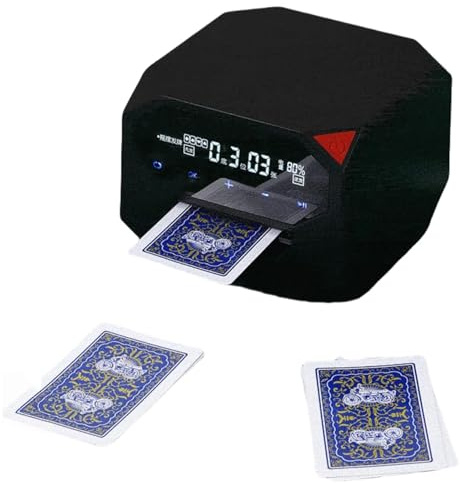 STWBHW Mescolatore e Distributore Automatico di Carte 2 in 1, Mescolatore Automatico di Carte Programmabile Ricaricabile da 2500 mAh, Rotazione 360°/180°