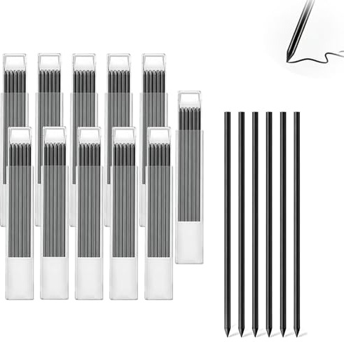 jwtyu 66 mines pour crayon de menuisier 2,8 mm Mines pour crayon à tracer HB