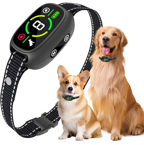Collar antiladridos para Perro, Ajustable frecuencia antiaboiement pour Chien para Perros Grandes, medianos y pequeños, Perros ultrasonidos Dispositivos antiladridos