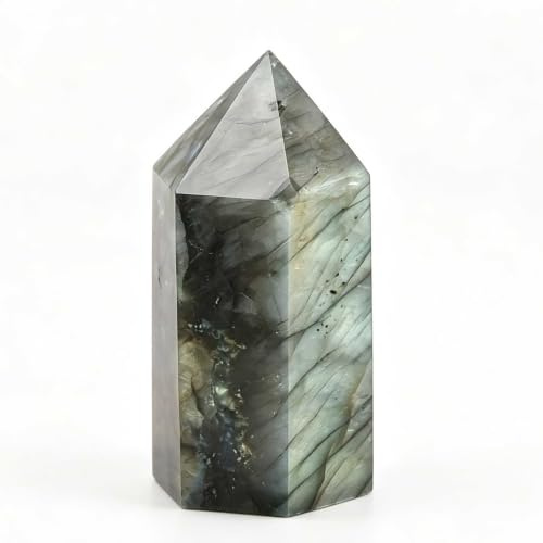AGSHYWFT Stora Labradorite Healing Crystals Wands Point Obelisk 3,9-6,3