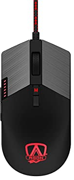Agon by AOC AGM700 Gaming Maus - 16.000 DPI - Omron Switches - RGB-Effekte - Einstellbare DPI - Verstellbares Gewicht