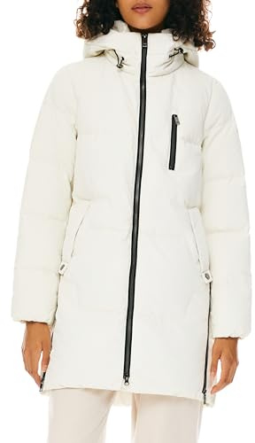OROLAY Donna Elegante Piumino Inverno Giacca con Cappuccio Bianco X-Large