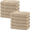 Erwin Müller Handtuch 10er-Pack Heidelberg 100% Baumwolle beige Größe 50x100 cm - saugstark, gut trocknend, kompakt, leichte Qualität - ideal für Sport, Strand, Reisen