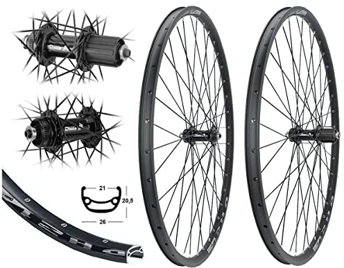 Bärwinkels LAUFRADSATZ 28 / 29 Disc MTB 8/9/10 Fach Hohlkammer 21-622 Centerlock Scheibenbremse Industrielager schwarz
