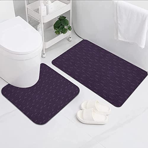 FALOME 2-teilige rutschfeste Badematte,Galaxie-Tierkreis-Konstellationen entlang Planeten Saturn kosmischen Raum Waage Stier Astronomie Pflaume blassrosa, Badezimmerteppich-Set, Duschmatte