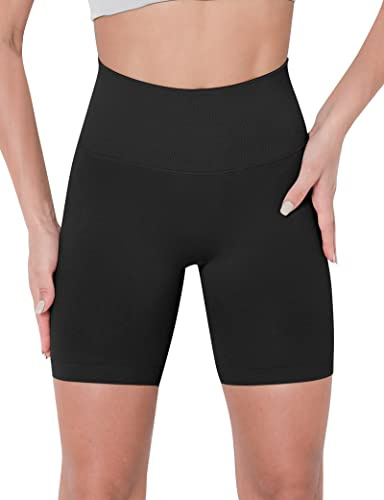 Kiiwah Scrunch Butt Sportshorts för kvinnor, Stretchiga Push Up Booty Sömlösa Leggings, Byxor med Hög Midja Shorts
