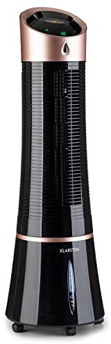 Klarstein Aire Acondicionado Portatil, Pinguino Enfriador Evaporativo 5 en 1 Casa con Humidificador, Ventilador, Ionizador y Modo Noche, Climatizador Portátil 6L, 45W, Aparato Aire Flujo 180m³/h