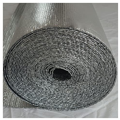Radiator Reflector Foil Insulation Roll - 5mm Bubble Foil Panels Waterproof Radiation Barrier for RV Shed Greenhouse Hot Water Systems - Energy Efficiency Upgrade