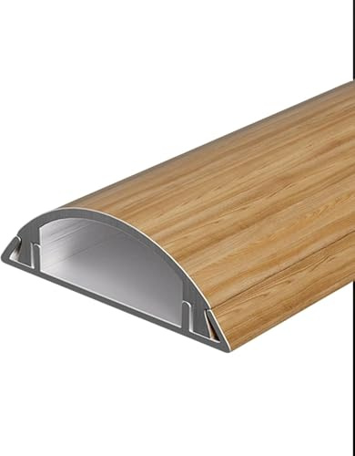 Protecteur De Câble en Métal 39 Pouces De Long, Fort Et Auto-adhésif, Couvre-Cordon De Sol pour Bureaux, Maisons, Entrepôts, Cours Extérieures, Yellow, 50 * 14mm/1.96 * 0.55in