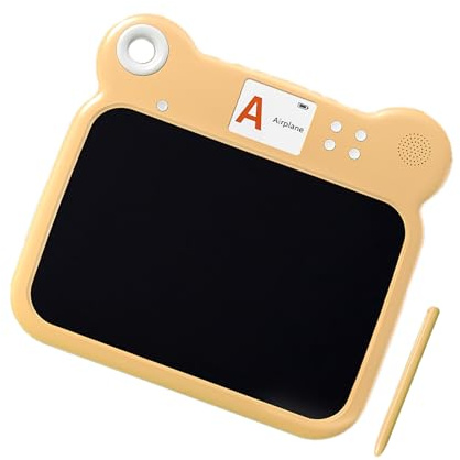 LCD-skrivtavla – 20 cm pedagogisk leksak för från 3 år, elektronisk ritplatta | för flickor skola resa flygplan bilresa spel