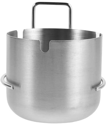 Stainless Steel Wall Ashtray, Sleek Metallic Ash Collector for Indoor Use