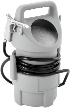 Sabbiatrice portatile, capacità 22 kg, con pistola a spruzzo e tubo da 4,5 m, portatile, per rimuovere ruggine, pulizia ad aria compressa, grigio