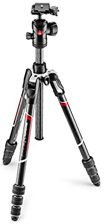 Manfrotto Befree Advanced Kamerastativ-Kit, mit Twist-Verschluss, tragbares und kompaktes Reisestativ mit Fluidkopf, Carbon Kamera-Zubehör für DSLR, Spiegelreflex, Spiegellose