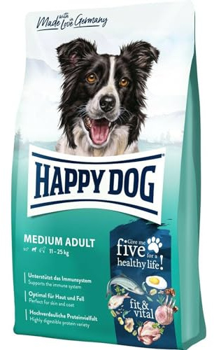 Happy Dog 60756 - Supreme fit & vital Medium Adult - Hunde-Trockenfutter für mittelgroße Hunde - 12 kg Inhalt