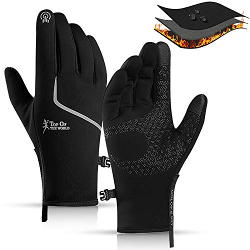CXW Winter Fahrradhandschuhe Wasserdichter Touchscreen Warme Fahrrad Handschuhe für Männer & Frauen