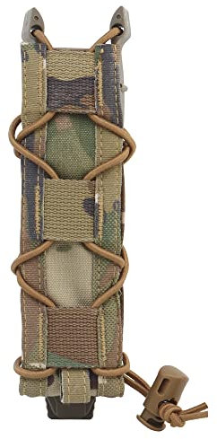 WarmHeartting Taktisch 9MM Single Extended Magazine Pouch with Malice Clip MOLLE Mag Pouch Holster Mag Carrier Jagdausrüstungshalter Magazinbeutel Magazinhalter Magazintasche