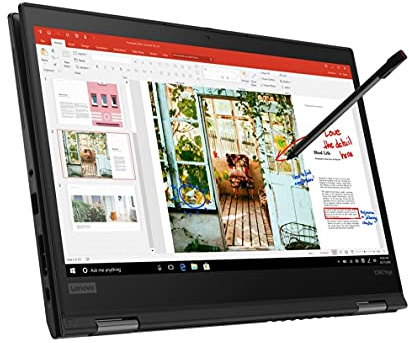 Lenovo ThinkPad X390 Yoga 13,3 tums pekskärm Intel Core i5 8365U 256 GB SSD hårddisk 8 GB minne Windows 11 Pro inkl. Digitizer Pen Tablet Notebook Laptop (renoverad)