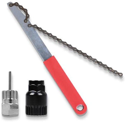 OWLMATE Fahrrad Kettenpeitsche Kassettenabzieher Rostschutz Zahnkranzabzieher Kassetten Entfernungs Werkzeug Universal für Fach Kassette und Schraubkranz Werkzeug