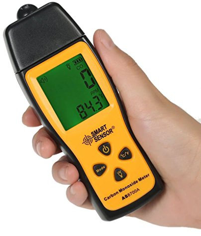 AS8700A - Misuratore di monossido di carbonio, sensore intelligente, misuratore di CO, 1000 ppm, analizzatore di CO, pratico rilevatore di monossido di carbonio, rivelatore digitale di perdita di CO