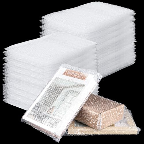 GBACHOOSE Paquete de 100 bolsas de burbujas de 20 x 25 cm, sobres de burbujas transparentes para envío, almacenamiento, mudanza, envoltura, embalaje
