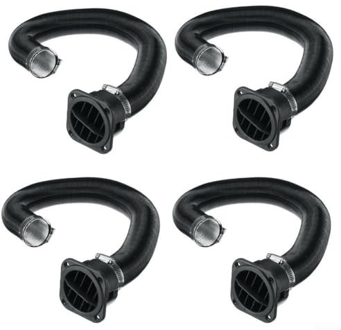 Sistema de calefacción 4 x 42 mm conductos y rejillas de ventilación para calentadores diésel, perfecto para coches, barcos y equipos pesados