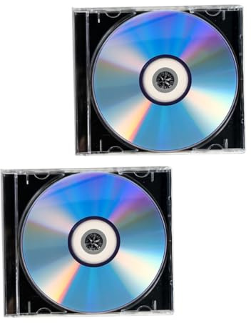 SHINEOFI 2 Ensembles Lot Disques Vierges DVD-r Enregistrables avec Boîtiers Capacité pour Données Musique et Enregistrements Téléphoniques Compatible avec Graveurs DVD CD