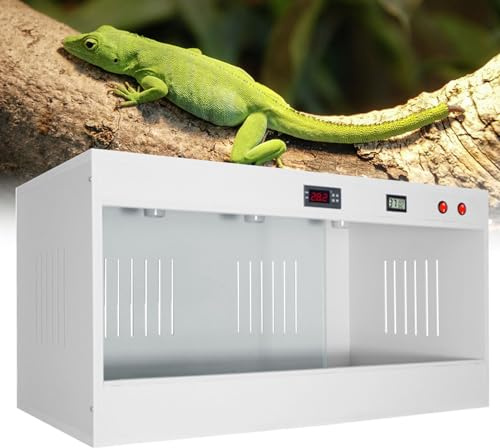 Incubatrice per rettili per la cova delle uova, grande habitat per terrario per lucertole, gechi, tartarughe e pitoni, design alto e largo per una cura ottimale dei rettili