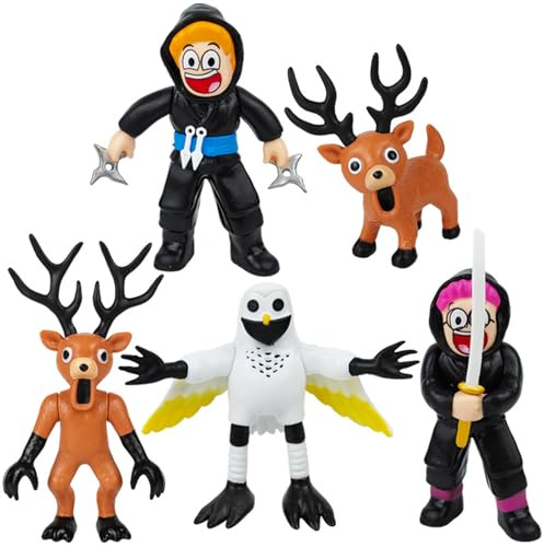AVZYARDY 99 nätter i skogen figuruppsättning, 5/10 st Monsters och rådjur actionfigurer, Fantasy Survival-spelkaraktärer, samlarleksaker för barn och fans