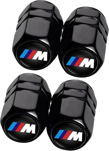 4 Tappi per Valvole di Pneumatici per BMW M M2 M4 M5 M6 M8 X1 X2 X3 X5 X6 M135i M240i Z4 328i X7 Auto, Sostituzione Tappi Parapolvere Pneumatici Auto, Accessori per Pneumatici